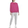 Nike Phoenix Fleece Solid Color Crew Neck Fleece Lined Loose Fit Sweatshirt Women's Raspberry Red DQ5734-615