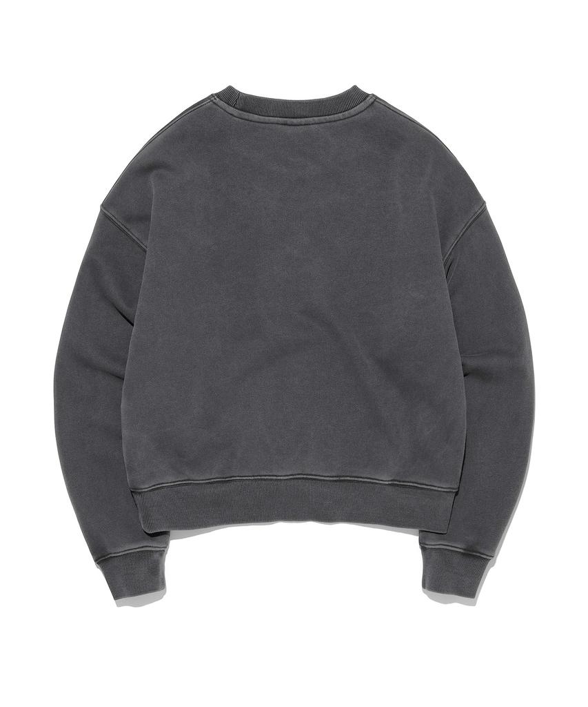 LEE Women Big Twitch Dyed Logo Sweatshirt Pigment Charcoal