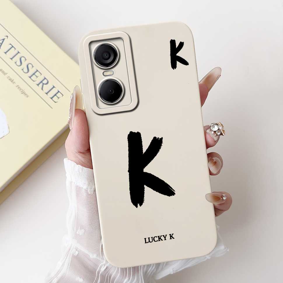 Luckly Letters Cover For Tecno Pop 6 Pro Case 2022 Silicone Soft TPU Phone Case For Tecno Pop6 Pop 6 Pro Bumper 6.6"