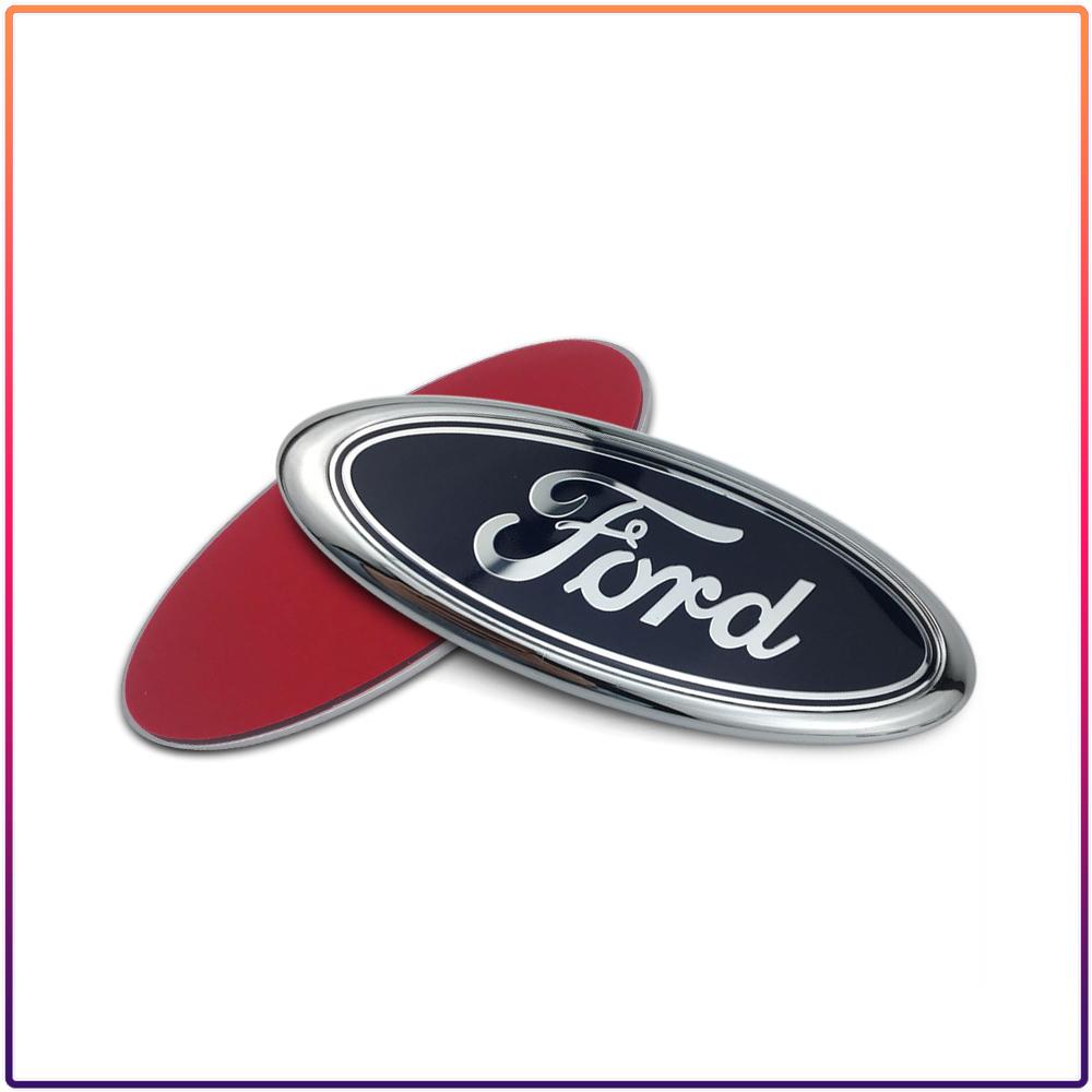 11.5x4.5cm Rear Trunk Emblem Sticker for Ford Ranger Escape Mondeo Fusion Fiesta Kuga Edge Focus Mustang Car Logo Badge Accessories