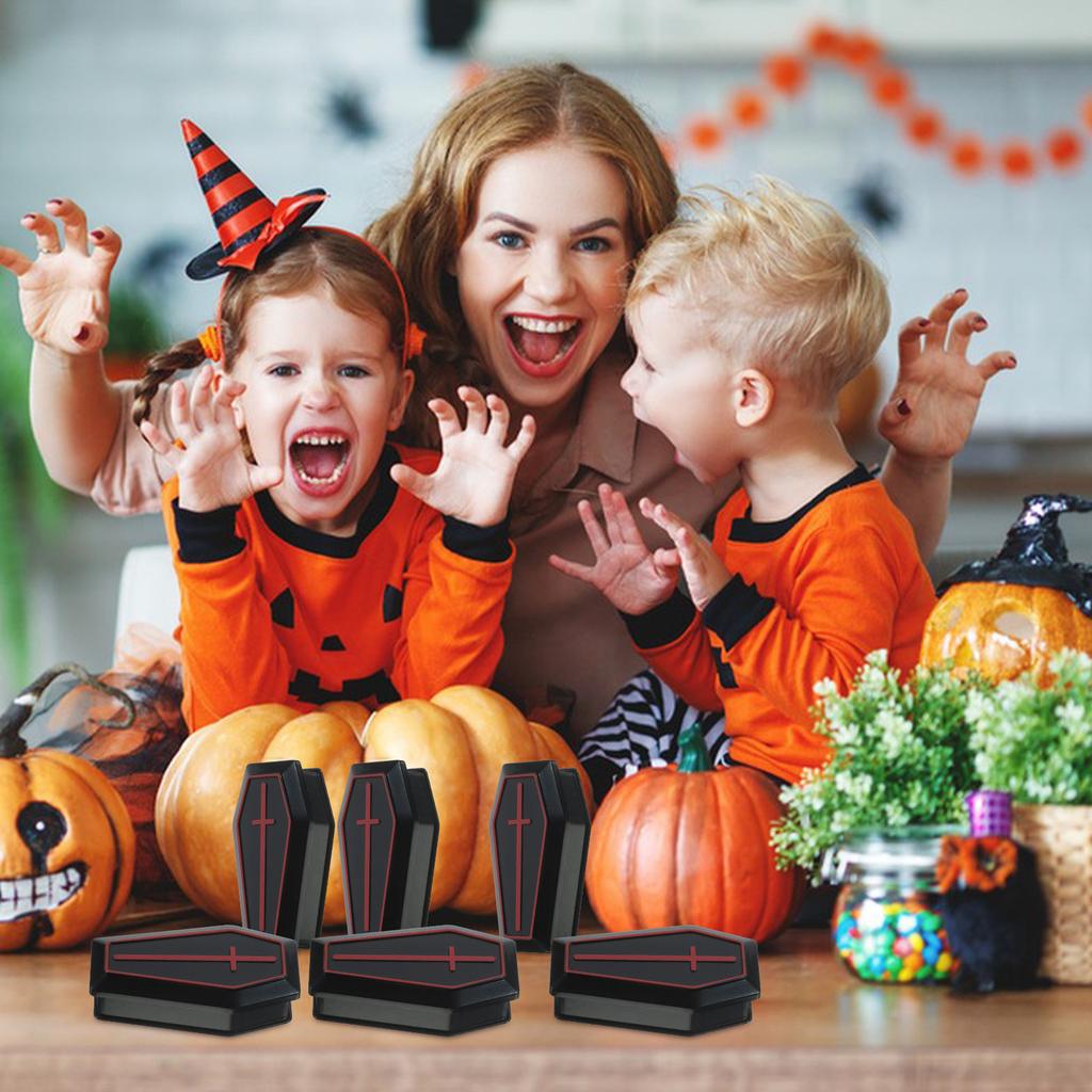 10Pcs Halloween Coffin Boxes Miniature Empty Coffin Box Small Decorative Coffins Mini Decoration Party Little Coffin Prank Props