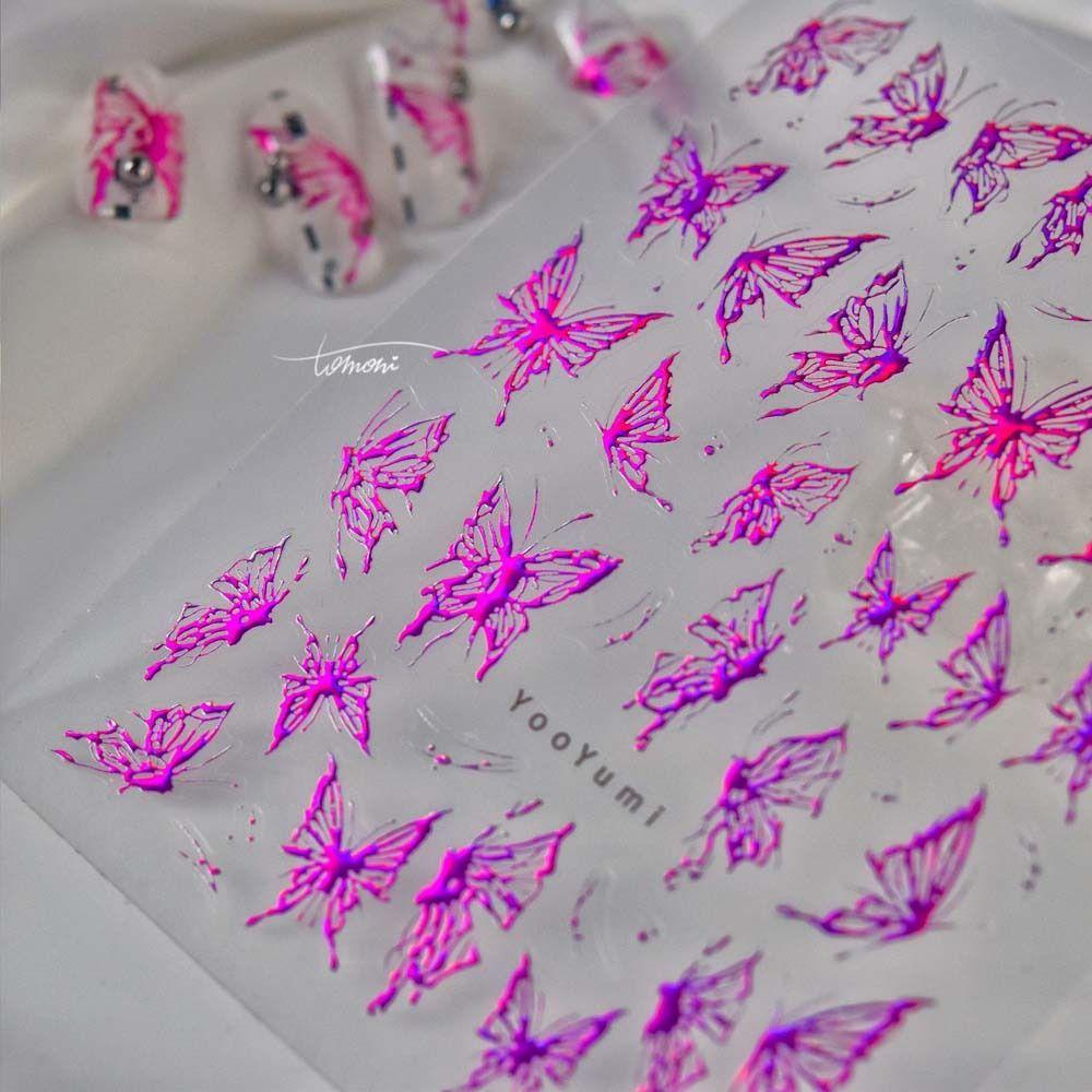 

Аксессуары Мультяшные наклейки для ногтей Наклейки для ногтей с бабочками Лазерные наклейки для ногтей Украшения для ногтей