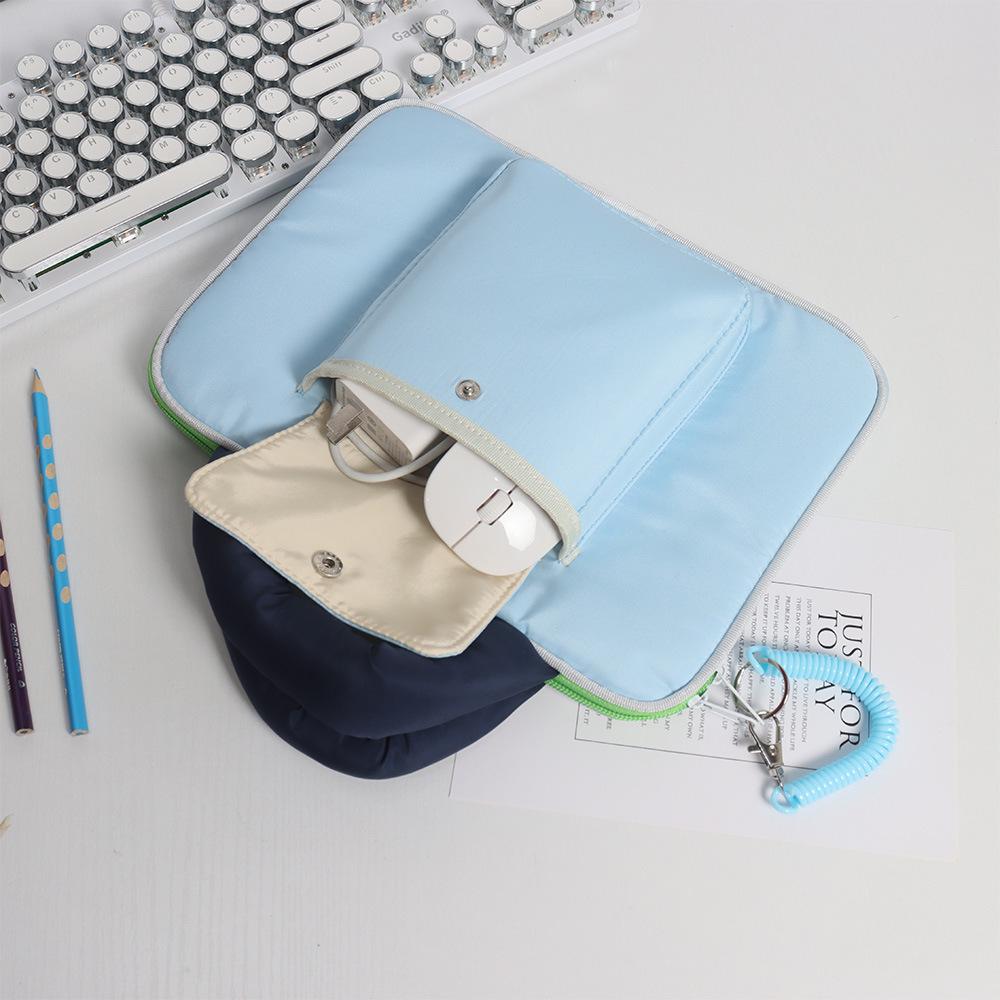 14-Zoll Damen-Laptoptasche mit Stickerei, stoßfest für 11" iPad/16" Notebook, modische Space-Baumwolle