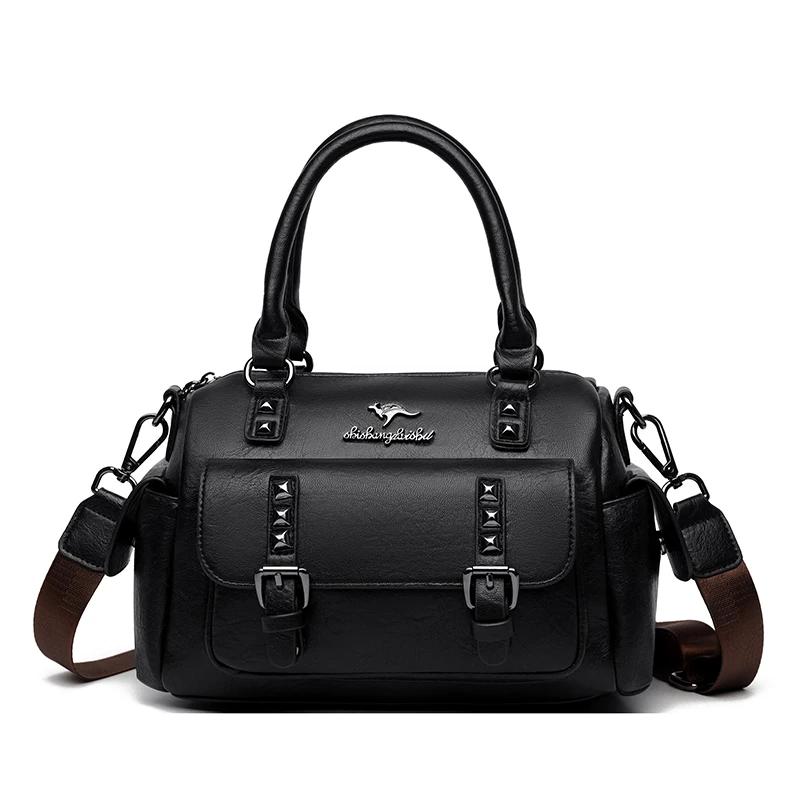 

Высококачественные мягкие кожаные женские сумки, роскошные дизайнерские женские сумки Boston, роскошные сумки через плечо большой емкости