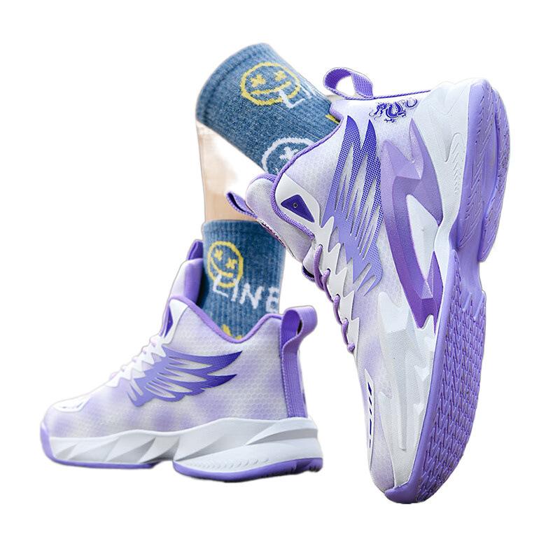 Putian Basketball Shoes Men's and Women's Autumn Non-slip, Wear-resistant, Shock-absorbing, High-top Mesh Breathable, Student Mandarin Duck Two-color