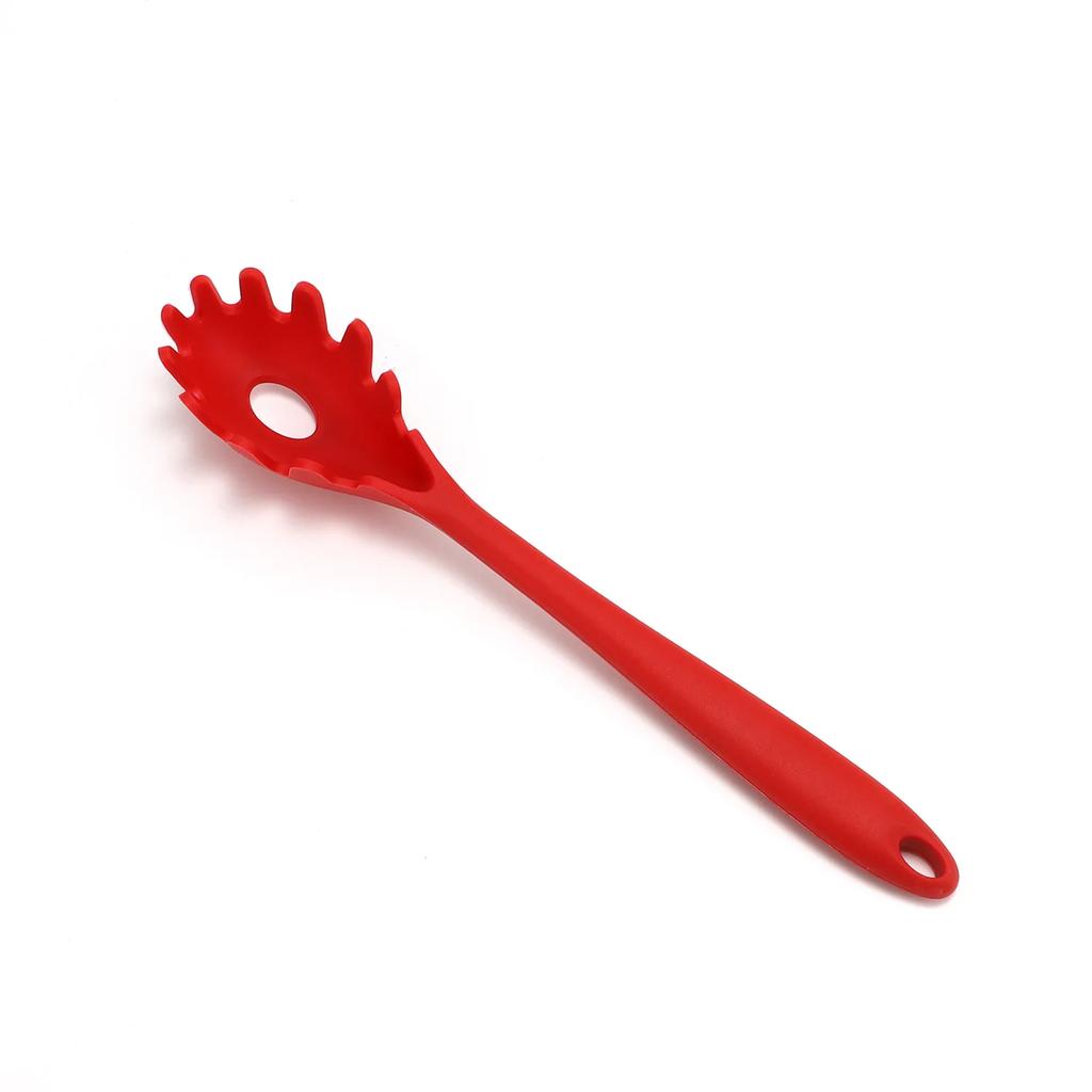 28cm Long Handle Spaghetti Spoon Silicone Noodle Serving Strainer Scoop Colander Slot Spoon Pasta Noodle Colander Kitchen Gadget