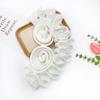 European And American Solid Color Fungus Edge Flower Applique Wedding Dress Accessories Three-Dimensional Rose Clothing Accessories Cloth Sticker