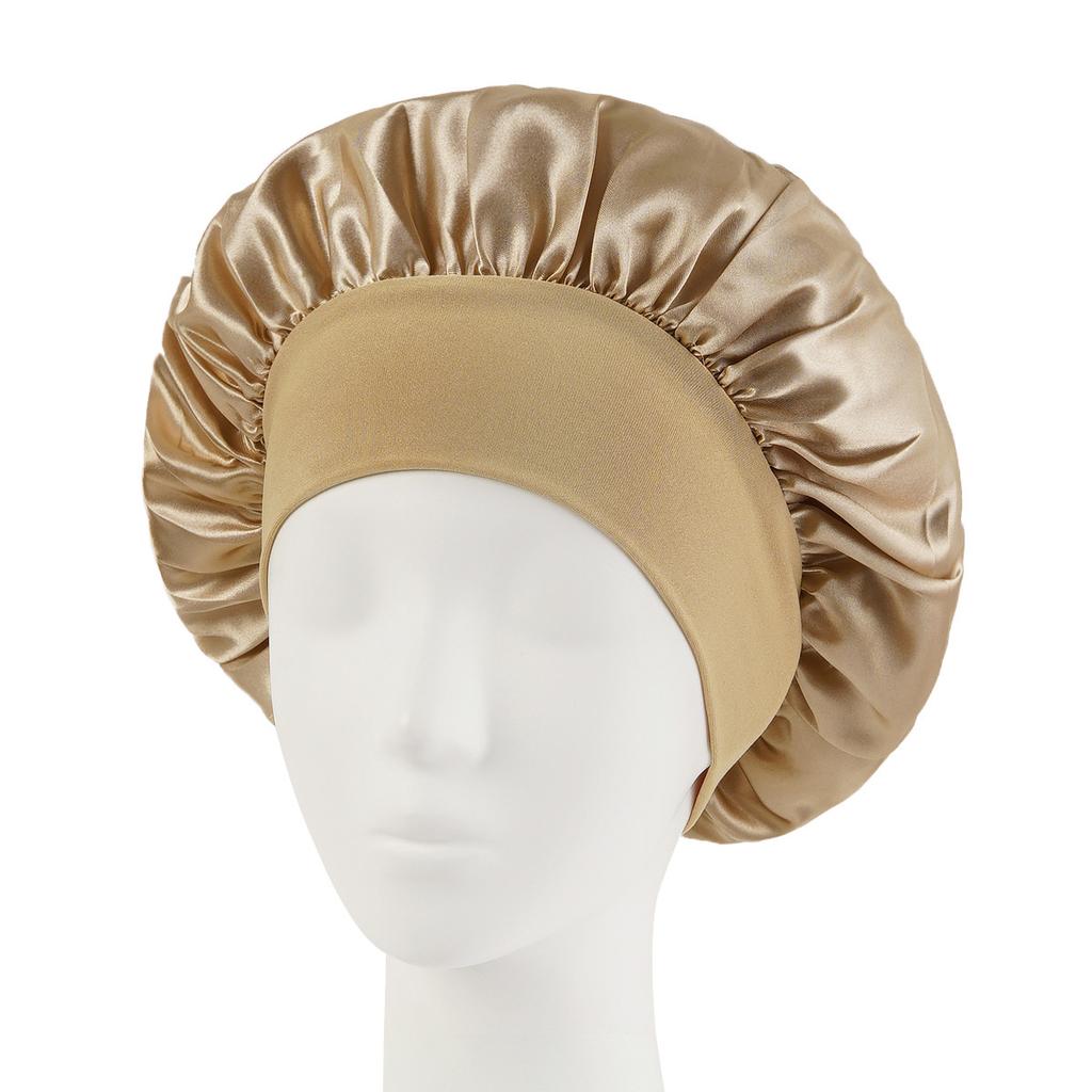 Solid Hair Bonnet Silk Bonnet Satin Bonnet Valentine's Day Valentines Hair Protection Cap Black Nighttime Care Daytime Home Comfort Beauty Tool