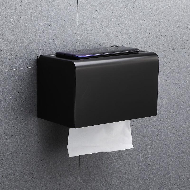 Multi-Functional Bathroom Tissue Box with Shelf