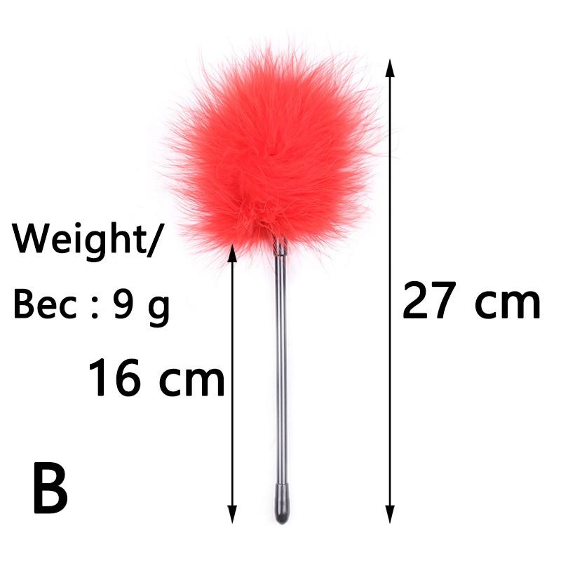 Multi Color Variety Sexy Feather Tickled Whip Flirting Teasing Stimulating Kinky Paddle Whips BDSM Fetish Mischief Adult Sex