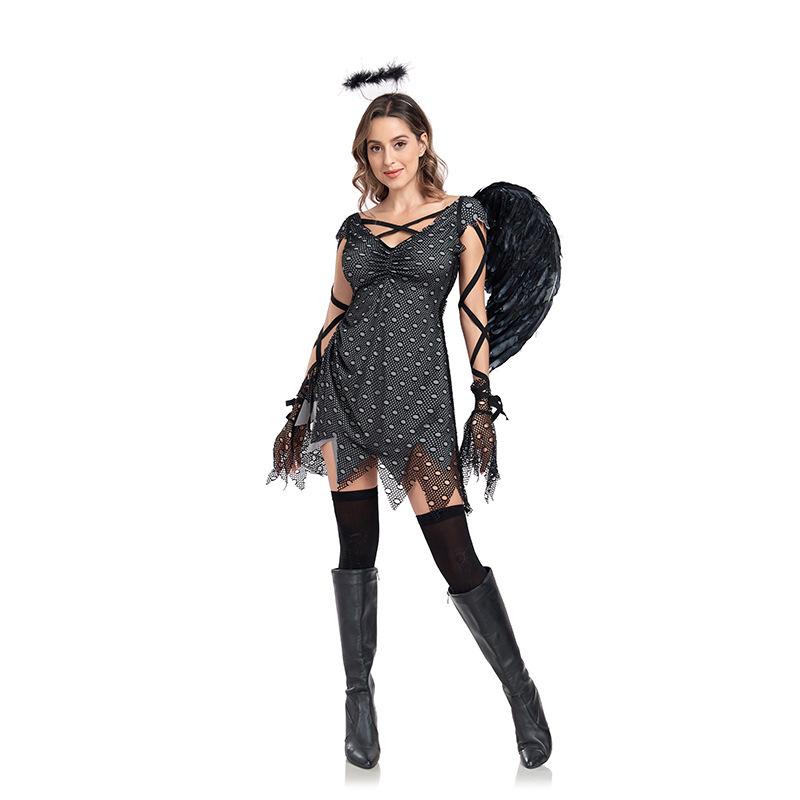 Cosplay Halloween Uniform COS Evil Ghost Big Wings Cosplay Zombie Vampire Dark Angel Costume