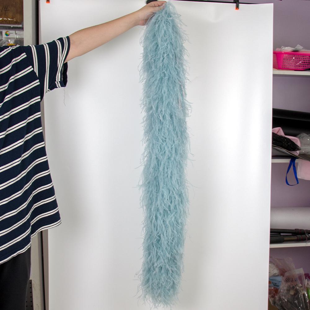 2M Red Ostrich Feathers Boa 1-10Ply Thick Natural Feather Shawl for Wedding Clothing Decoration Sewing Plumes Crafts Accessory