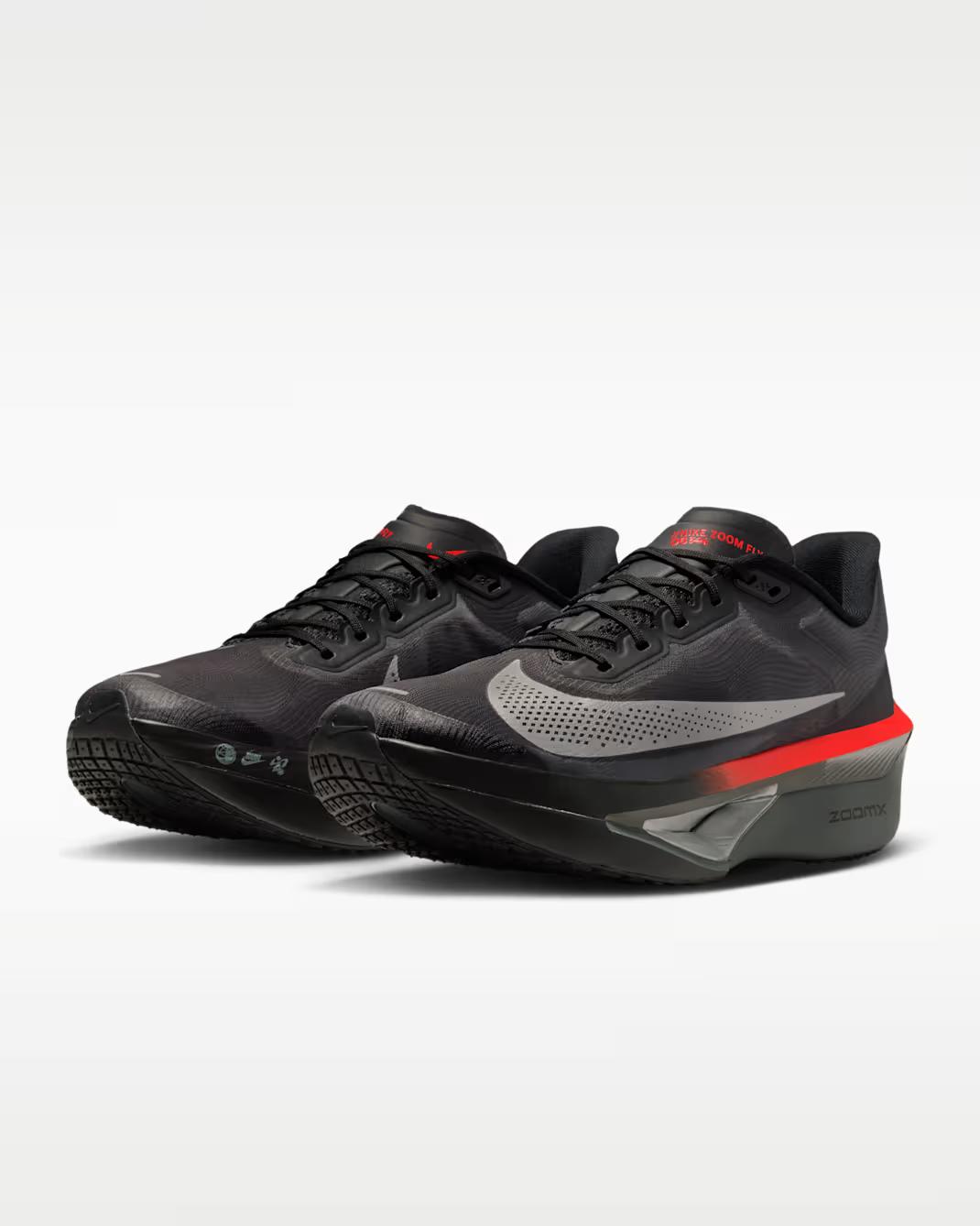 IR1995-010 Nike Zoom Fly 6 Черный Ярко-малиновый (Мужской) 6.5