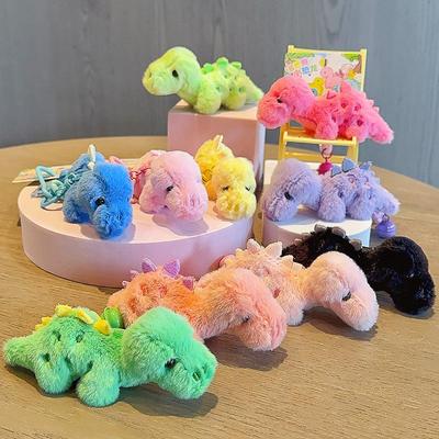 Colorful Dragon Animal Pendant Keychain Bag Plush Decor Accessories Dolls Pendant Gifts