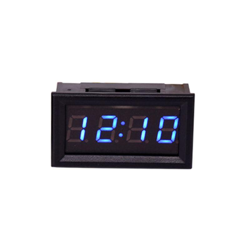 Red LED DIY Vehicle Electronic Clock KIT Car Motorcycle Timer LED Digital Display Power-off Memory Function DC4.5-30V