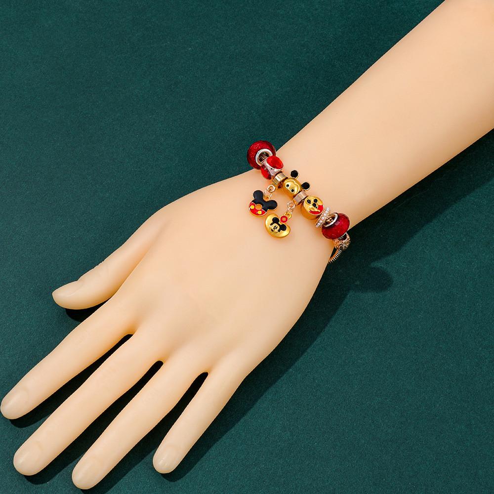 Mickey Mouse Childrens Beaded Bracelet With Alloy Material For Valentines Day Gift