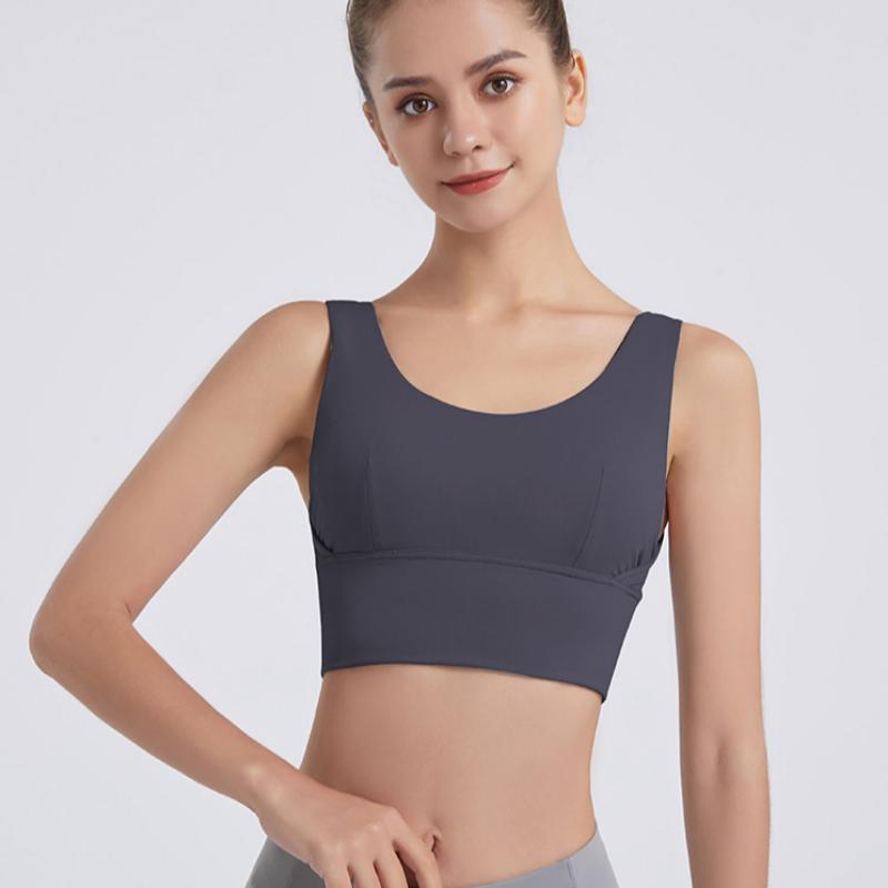 

New U-shaped Beautiful Back Yoga Sports Bra High-intensity Running Shockproof Fitness Gathered Underwear XXL