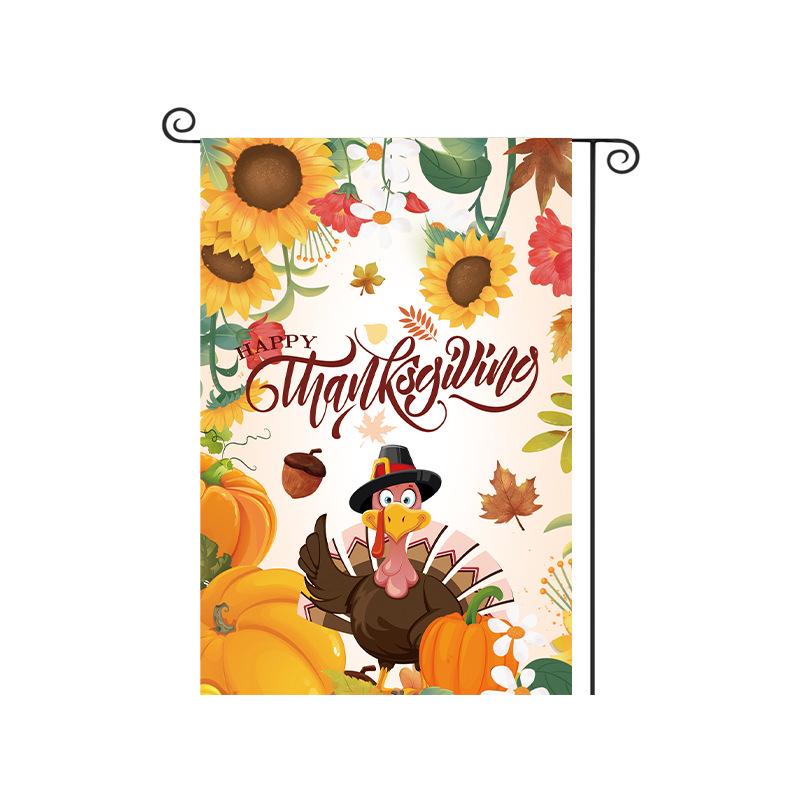 Thanksgiving Pumpkin Harvest Garden Flag for Outdoor Autumn Decor