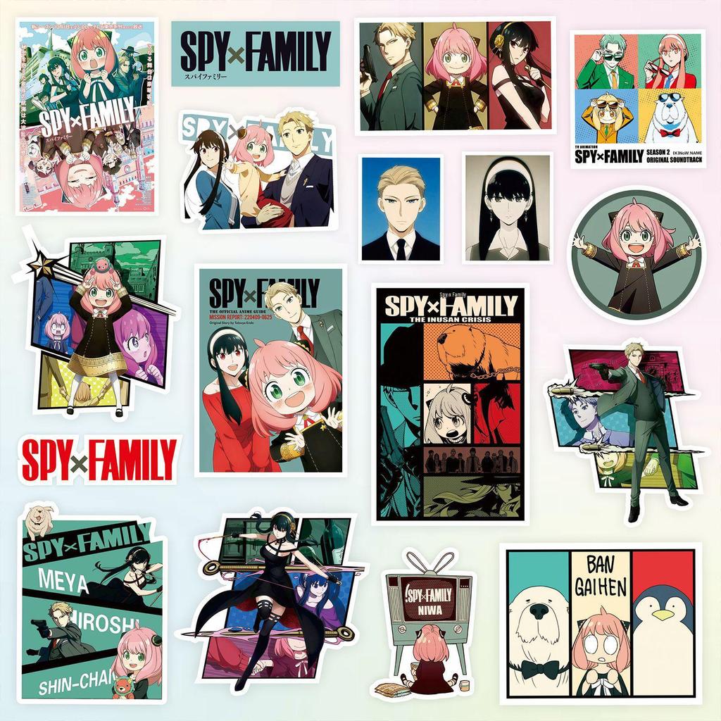 Spy X Family Anime Stickers: Loid, Yor, Anya for Journals and DIY Décor