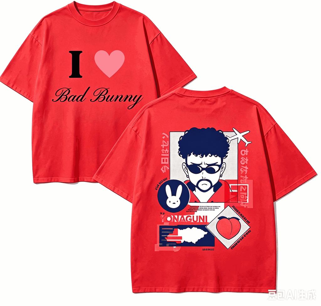 Bad Bunny Gift T-shirt Men Women Harajuku Oversized Unisex Short Sleeve Streetwear high quality Couples hot product Comfortable