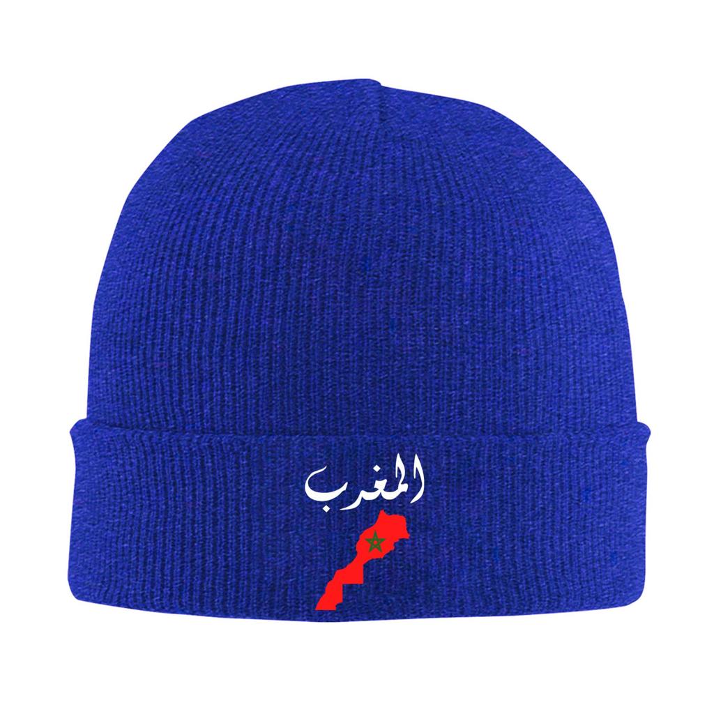 Morocco Flag Beanie Hats  Bonnet Hats Unisex Adult Trendy Outdoor Sport Knitted Hat Autumn Winter Custom Elastic Caps