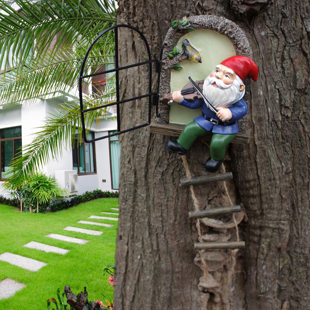Resin Handicraft Piano Iron Window Hanging Tree Decoration Courtyard Trunks Statue