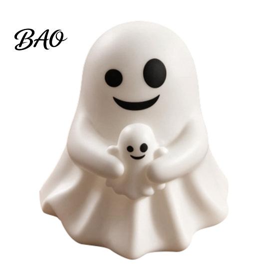 Desktop Stationery Storage Halloween Ghost Pen Holder, Cute Mini Figurine Desk Decor, Funny Unique Holiday Present Pencil Stand Ornament, Creative