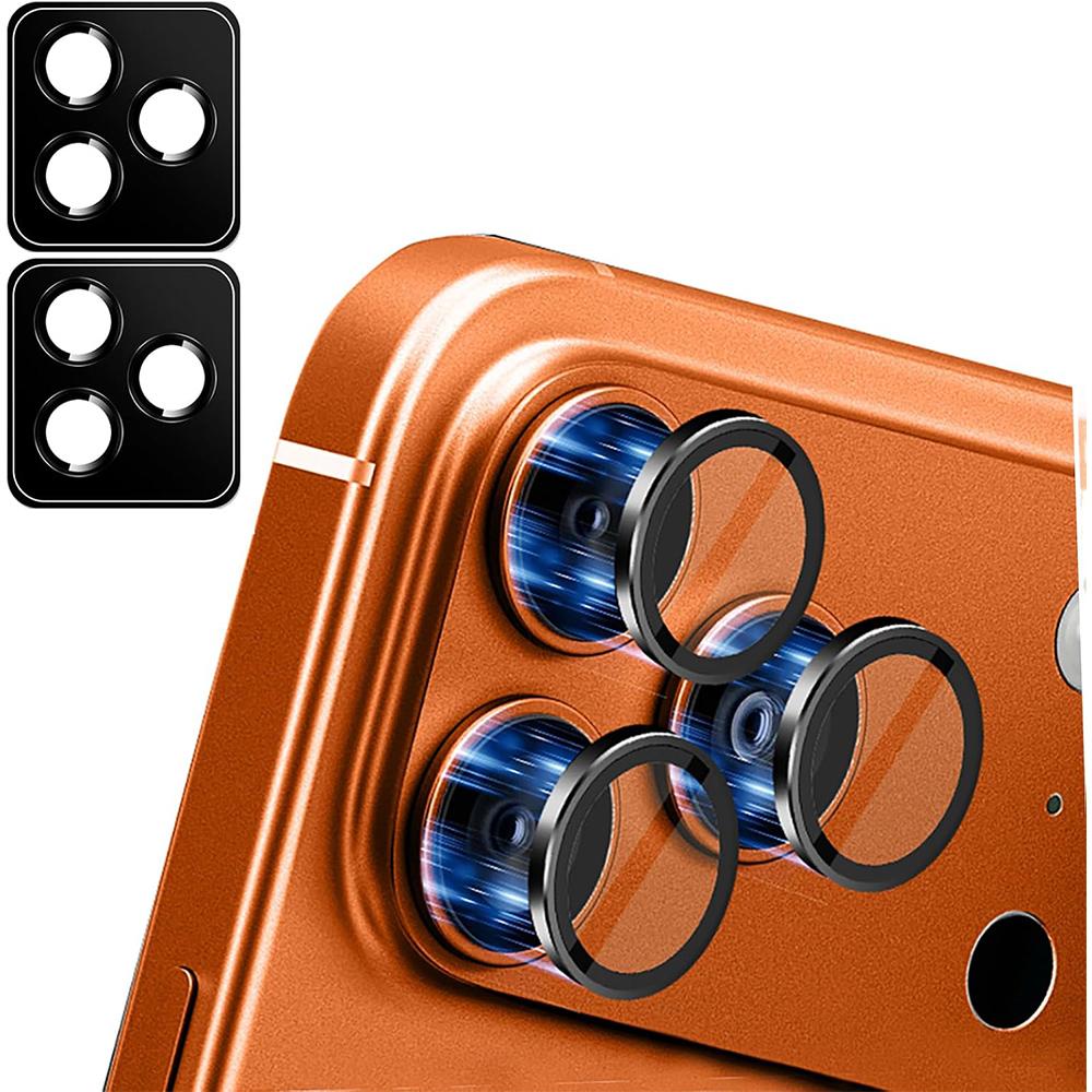 

2 шт. Черная защитная пленка для экрана объектива камеры Закаленное стекло Чехол для iPhone 17 Pro Max Air 16 Plus 15 14 13 Mini 12 11 17Pro Защита Аксессуары для телефона For iPhone 11 Pro Max чёрный