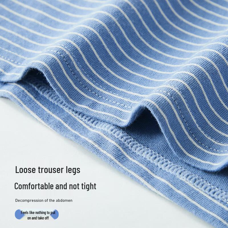 Yalu Men's Pure Cotton Antibacterial Loose Boxer Shorts