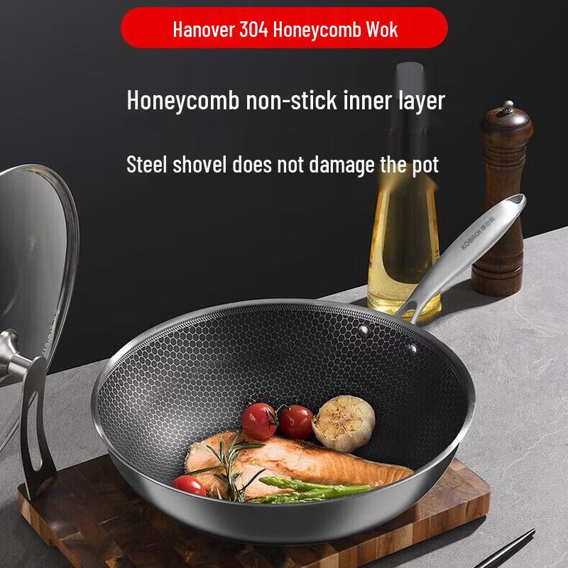 KOBACH Hanover 304 Stainless Steel Non-Stick Wok