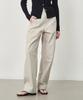 OSTKAKA Curved Cotton Pants Greige
