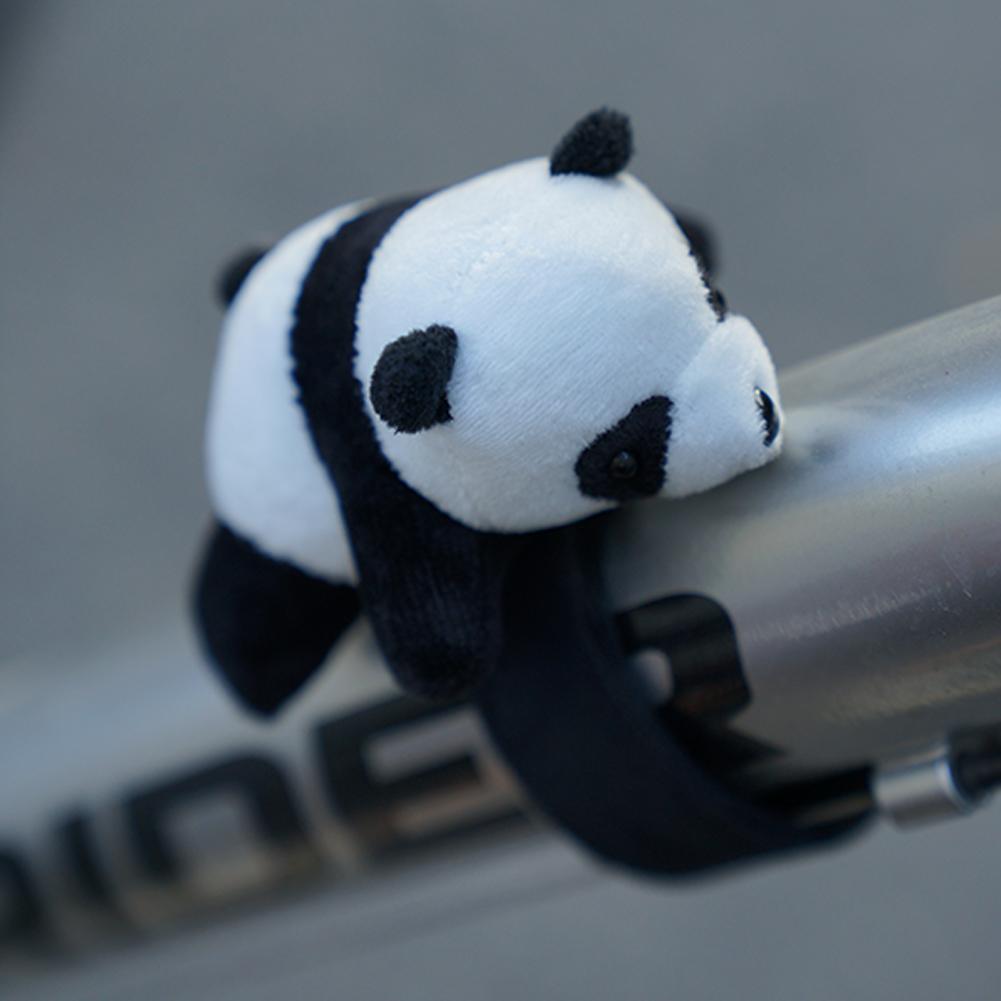 Motorcycle Handlebar Ornaments Stuffed Plush Animal Cute Panda Pendant For Bike Bicycle Motorcycle Handle Decoration Ornaments