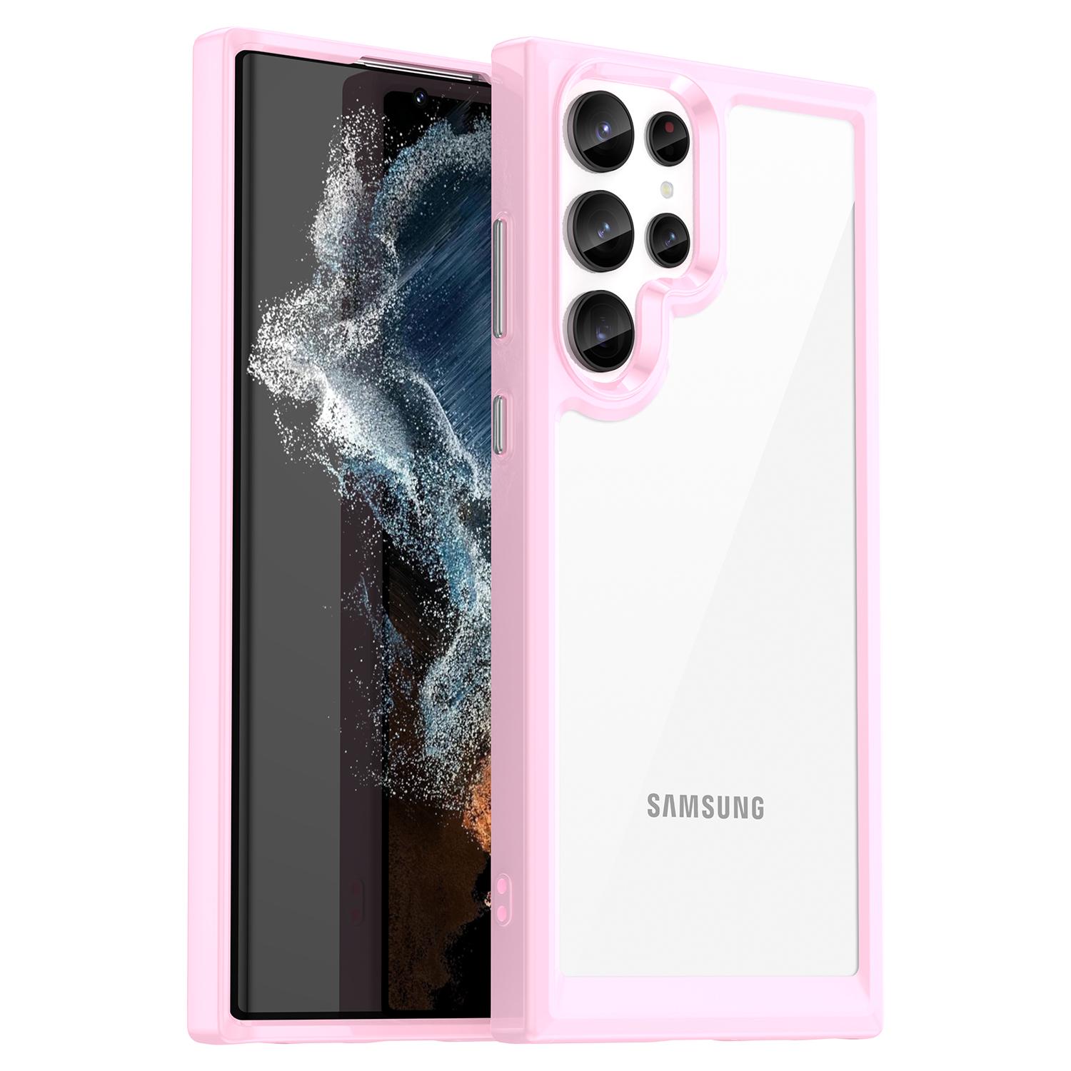 

Прозрачный жесткий чехол из поликарбоната для Samsung Galaxy S23 S22 Ultra, защитный чехол для объектива камеры, мягкий бампер из ТПУ, прозрачный чехол для Galaxy A53 A23 For Galaxy S22 Ultra