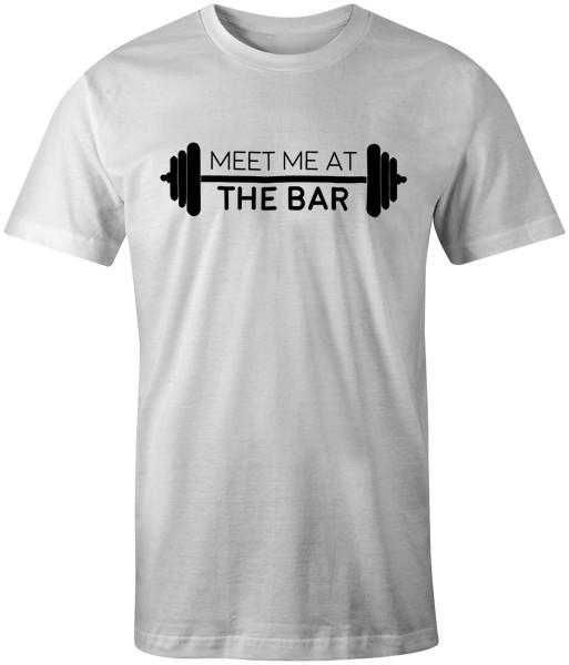 

Meet Me At The Bar Funny Quote Workout Gym Body Building T-Shirt M