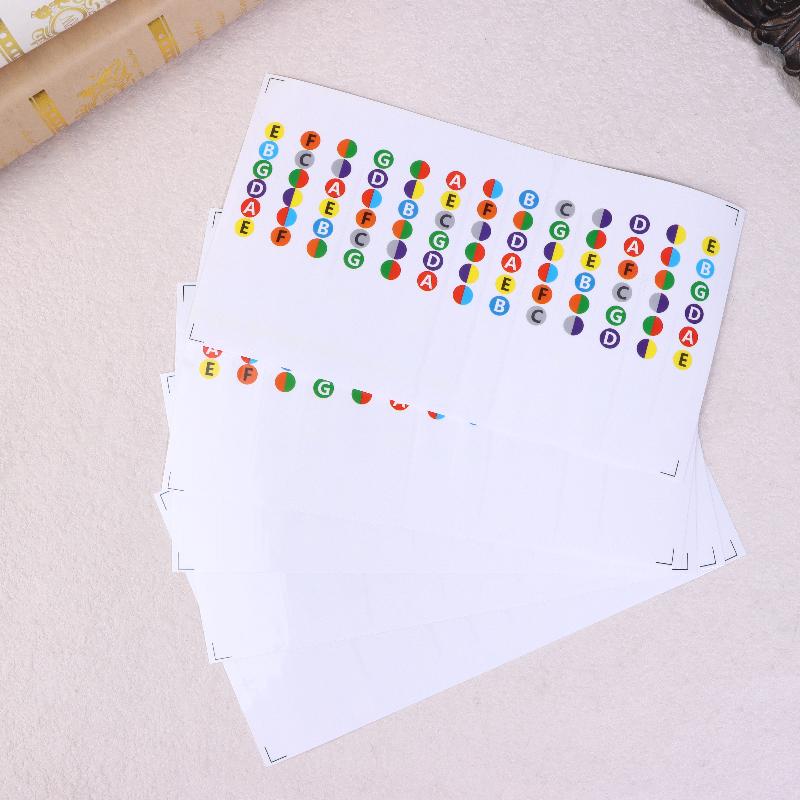 5Pcs Guitar Fretboard Notes Map Labels Stickers Guitarra Accessories 6 String Fingerboard Fret Decals For Guitar Beginner
