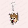 Popular Eddsworld Tord Keychains for Accessories Bag  Anime Comic Ringo Edds Meme Keyrings Jewelry Gamers Fans Friends Gifts