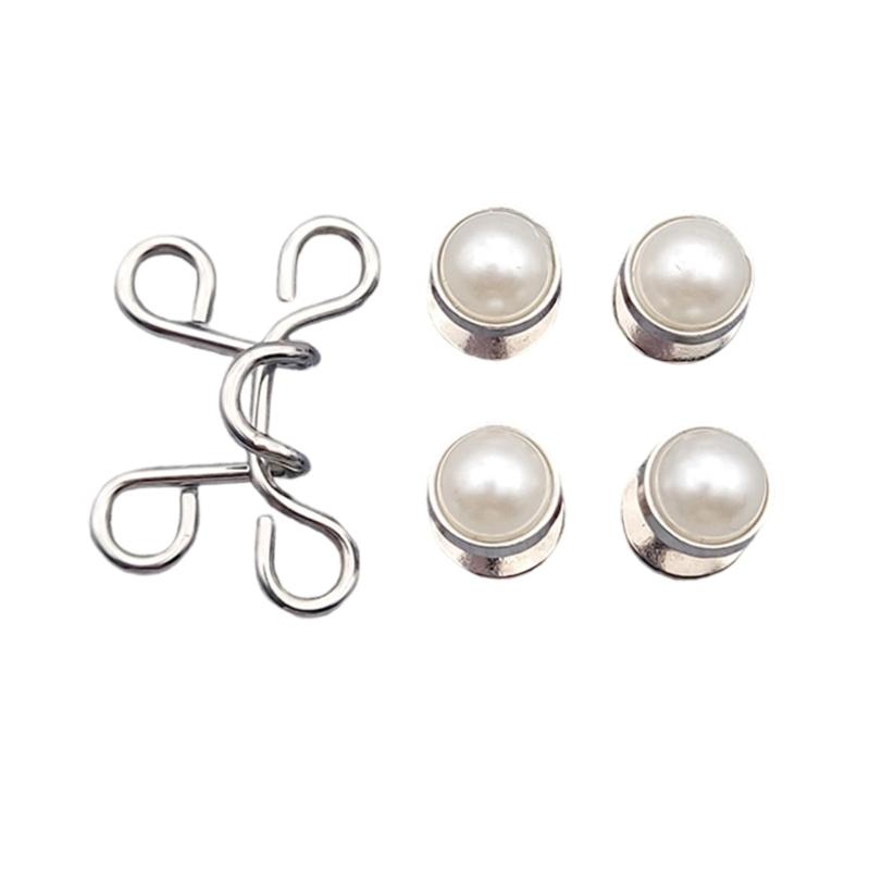 Metal Button Pins Jeans Waist Tightener Adjustable Trouser Button Pin Waist Buckle Detachable Jeans Button Pins