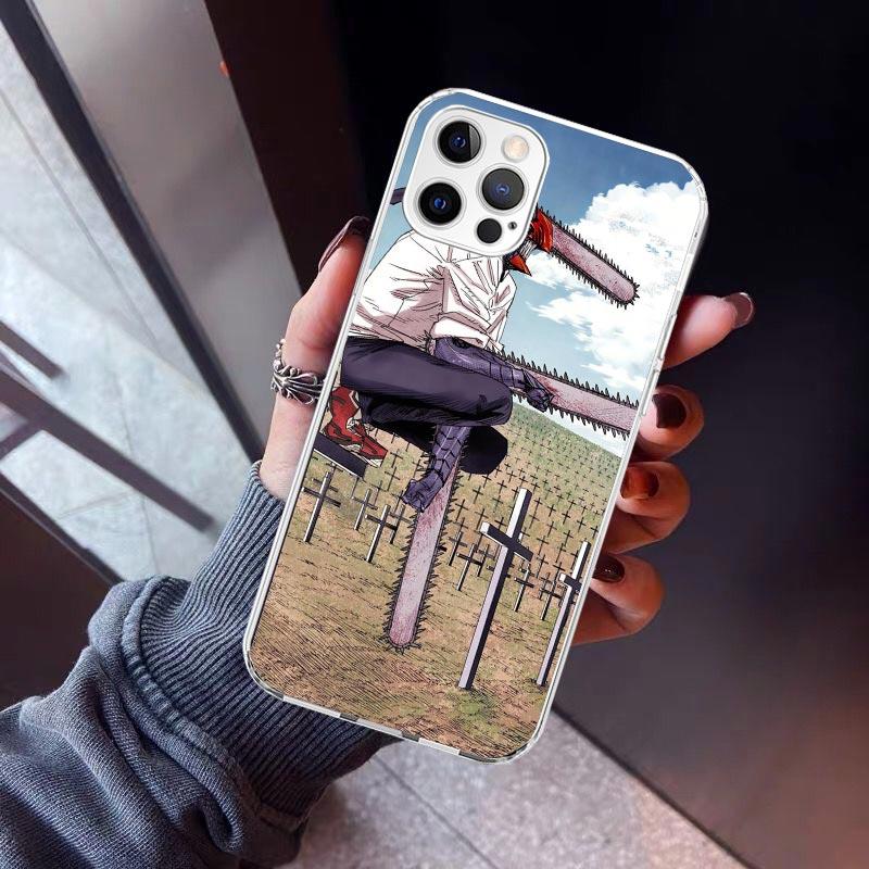 C-Chainsaw Mans Denji Phone Case For iPhone 17 Air 11 13 Mini 14 15 Plus 16 12 Pro Max 16E SE 7 8 Pattern Soft TPU Back Cover 1