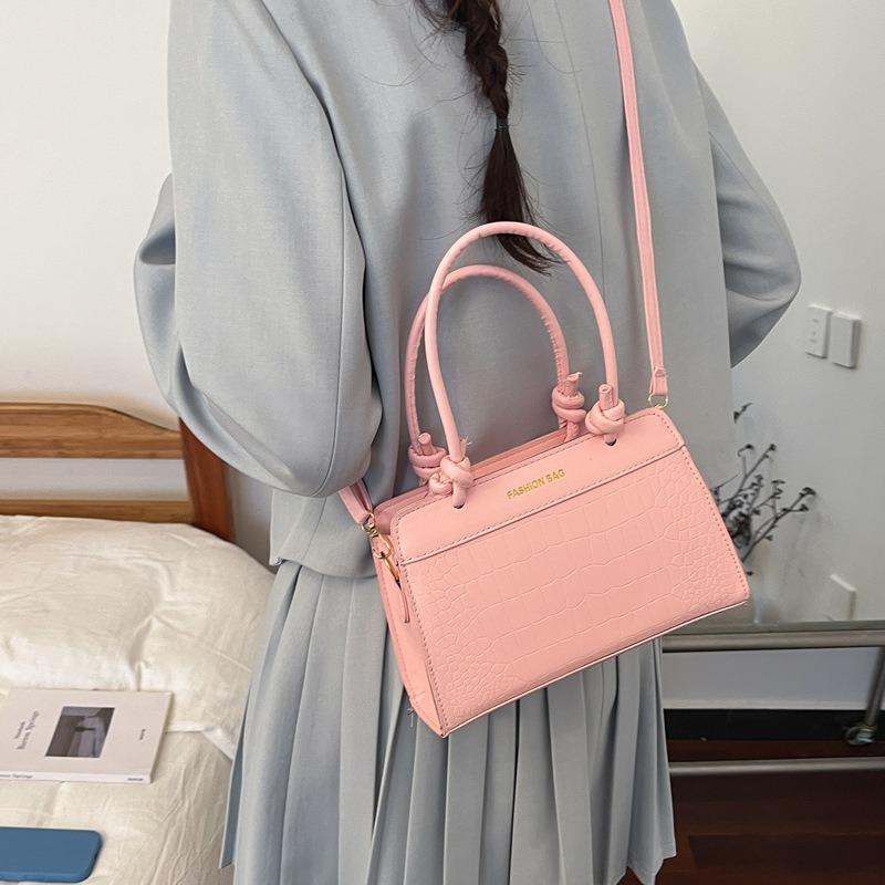 Casual Handbag Women's Small Square Bag New Fashionable Texture Messenger Bag Splicing Niche Bag
