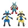 Standing Lucario Shiny Plush Doll Cute Mega Riolu Peluches Animal Lucario Stuffed Peluche Toy Children Halloween Gifts