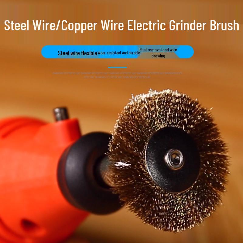 Electric Grinder Steel Wire Brush Polishing Head for Rust Removal and Walnut Polishing