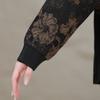Ladies Oversized Floral Print Hooded Coat Zip Front Long Sleeve Autumn Outerwear for Elderly Women Plus Size