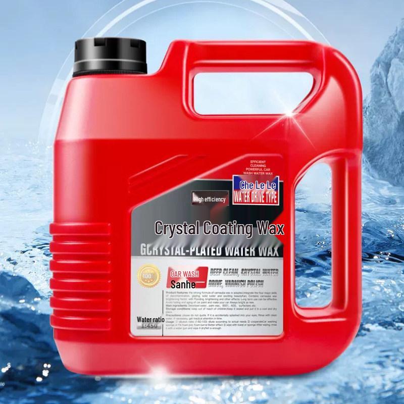Crystal Car Wax: High-Foam Water Wax for White & Black Cars, Powerful Stain Remover, Damage-Free Shine