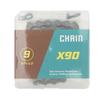 9 Speed Bike Chain Carbon Steel Bicycle Chain Brown for Road Mountain Bike Replacement Repair Part