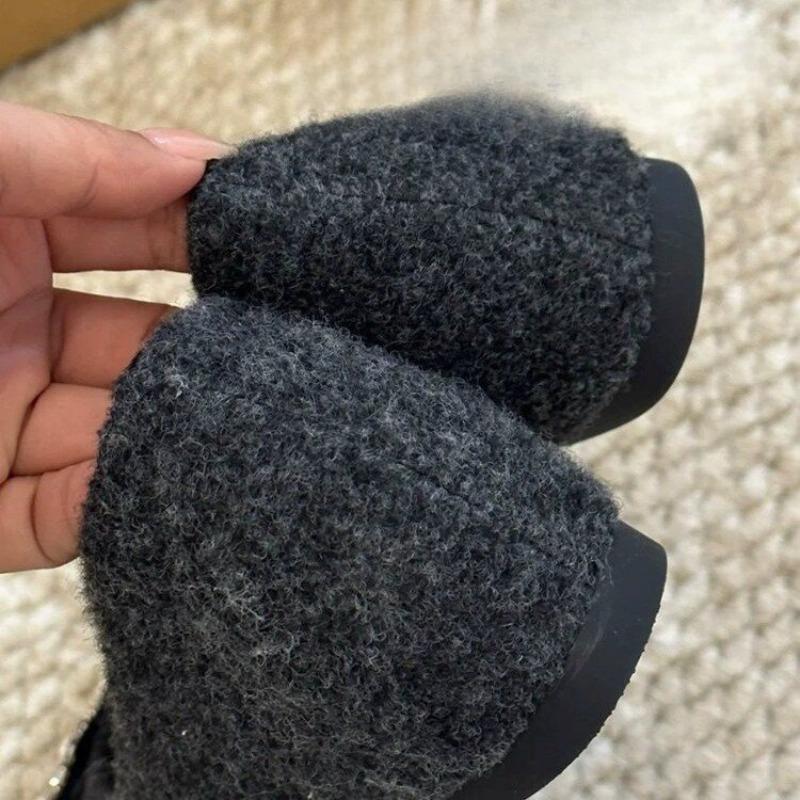 New Style Platform Square-toe Women's Shoes with Light Water Droplet Rhinestones