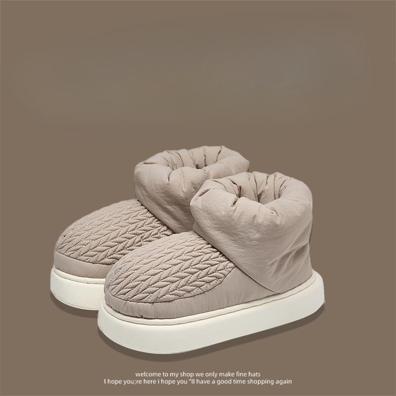 Men's Winter Fuzzy Warm Ankle Boots Waterproof Fur Lined Furry Slippers Non-slip House Slippers Home Shoes Indoor Outdoor Cozy Snow Boots for Male