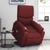 VidaXL Recliner Massage Chair Burgundy Red Faux Leather 3204897