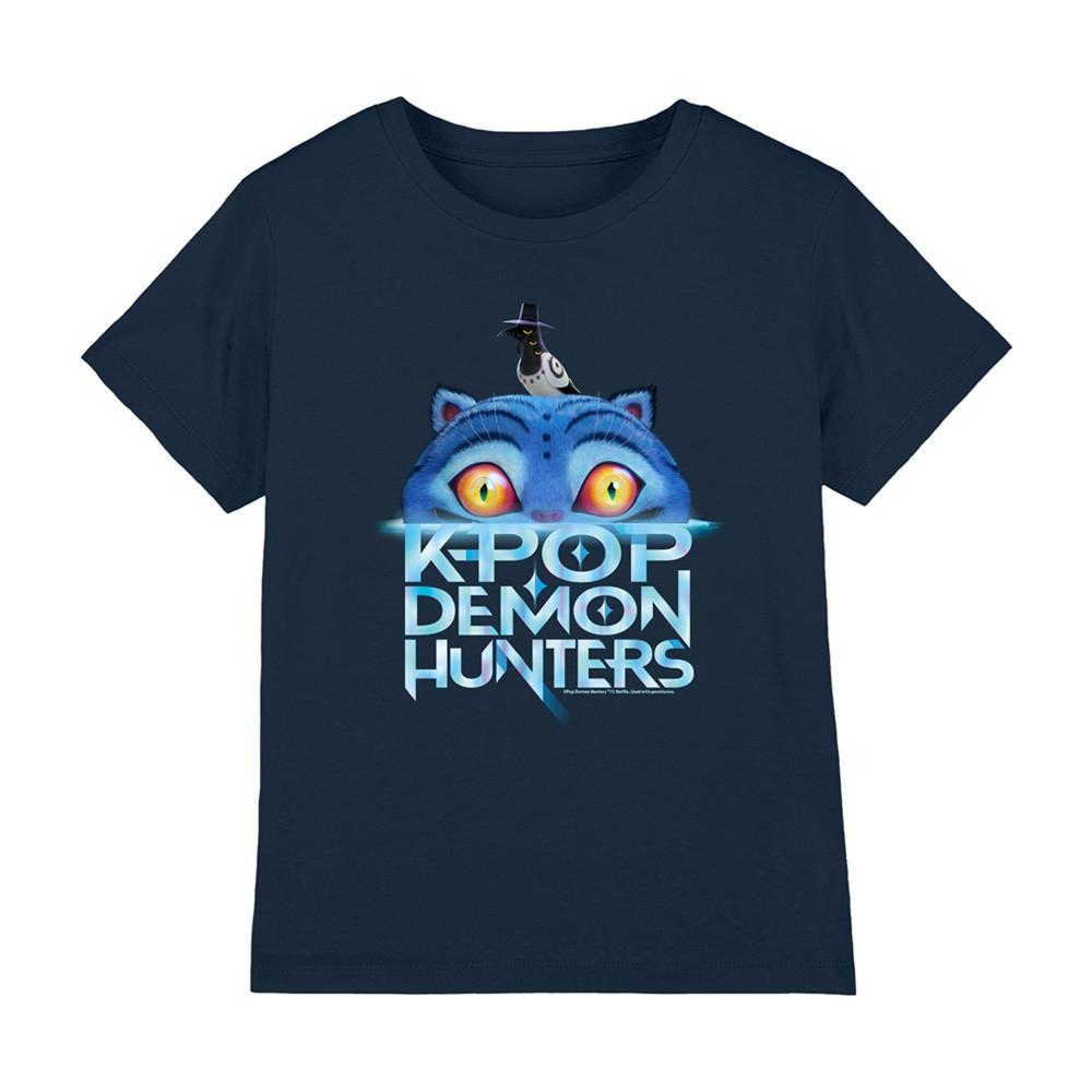 Kpop Demon Hunters Derpy Tiger Sinking Logo Kids T-Shirt 5-13 Years Navy XXXL