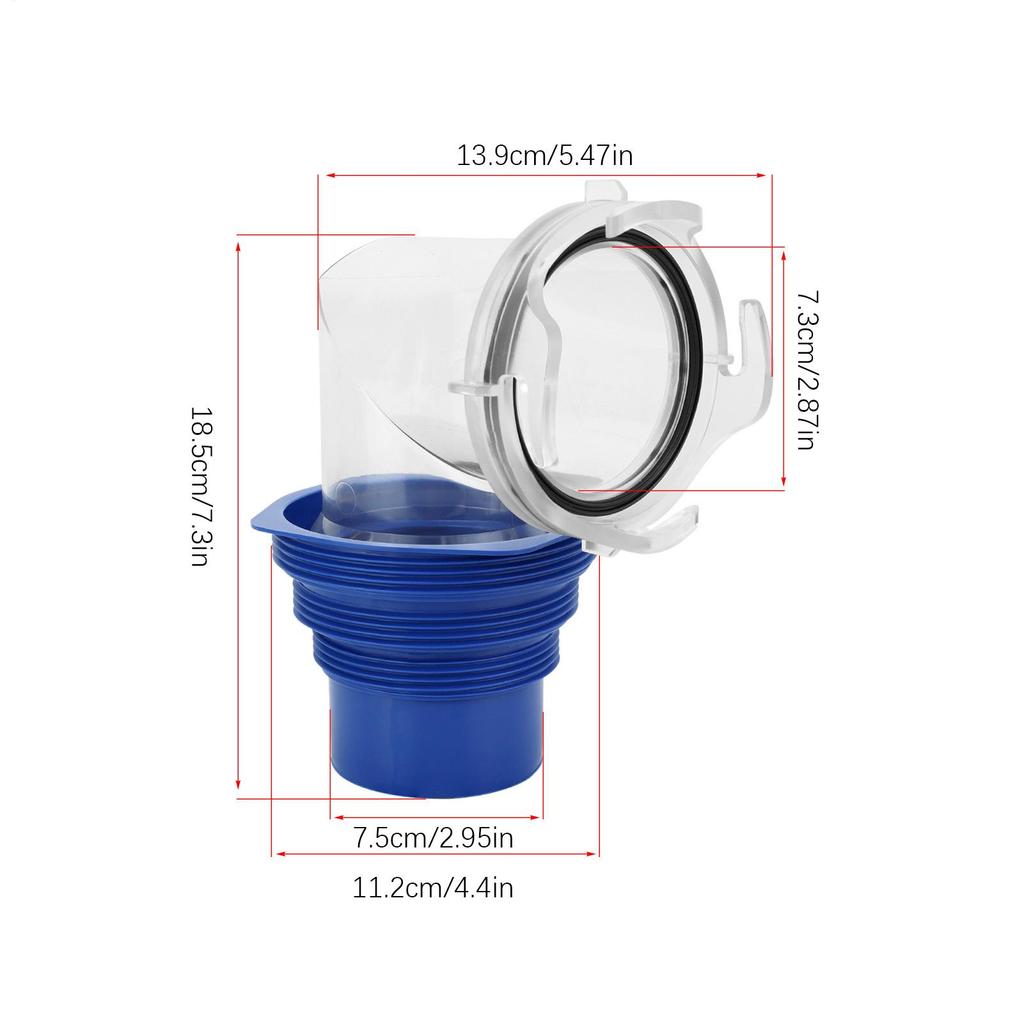 RV Sewer Hose Fitting Clear RV Sewer Hose Elbow With 4-in-1 Adapter 360 Degree Swivel Joint Trailer Waste Pipe Connector