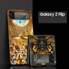 Honeybee Flower Pattern Hard PC Phone Case For Samsung Galaxy Z Flip 7 6 5 4 Black Cover For Galaxy Z Flip 3 Foldable Shell Bags